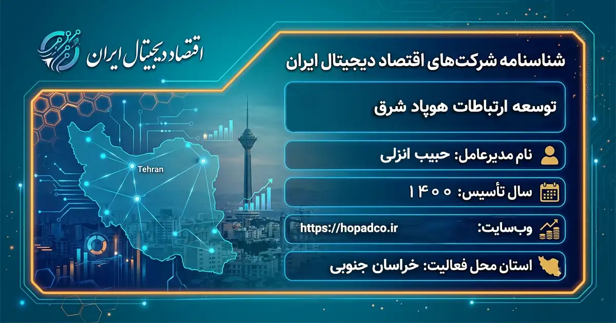 توسعه ارتباطات هوپاد شرق