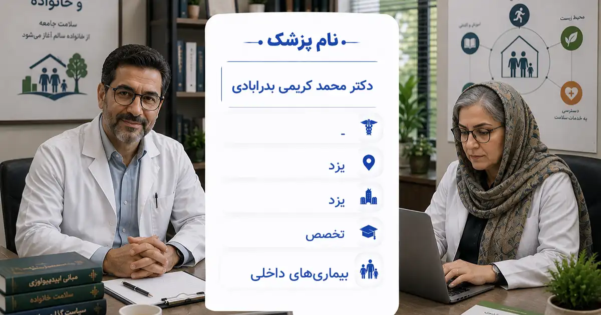 دکتر محمد کریمی بدرابادی، متخصص بیماری‌های داخلی در یزد