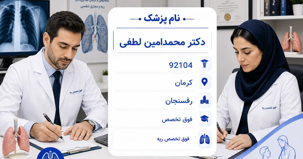 دکتر محمدامین لطفی، فوق‌تخصص ریه در رفسنجان
