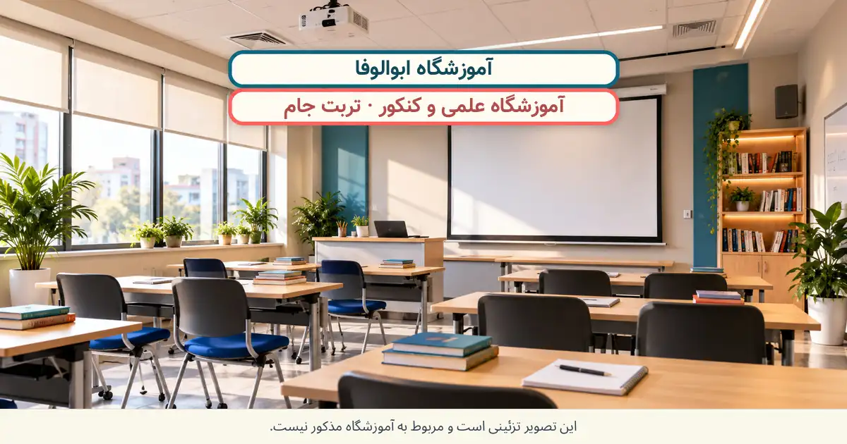 نمای تزئینی کلاس درس؛ آموزشگاه ابوالوفا، آموزشگاه علمی و کنکور در تربت جام