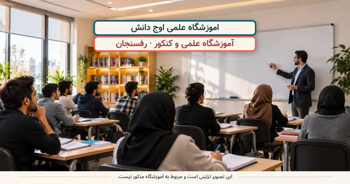 نمای تزئینی کلاس درس؛ اموزشگاه علمی اوج دانش، آموزشگاه علمی و کنکور در رفسنجان