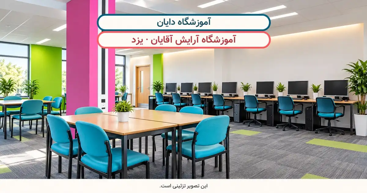 نمای تزئینی کلاس درس؛ آموزشگاه دایان، آموزشگاه آرایش آقایان در یزد