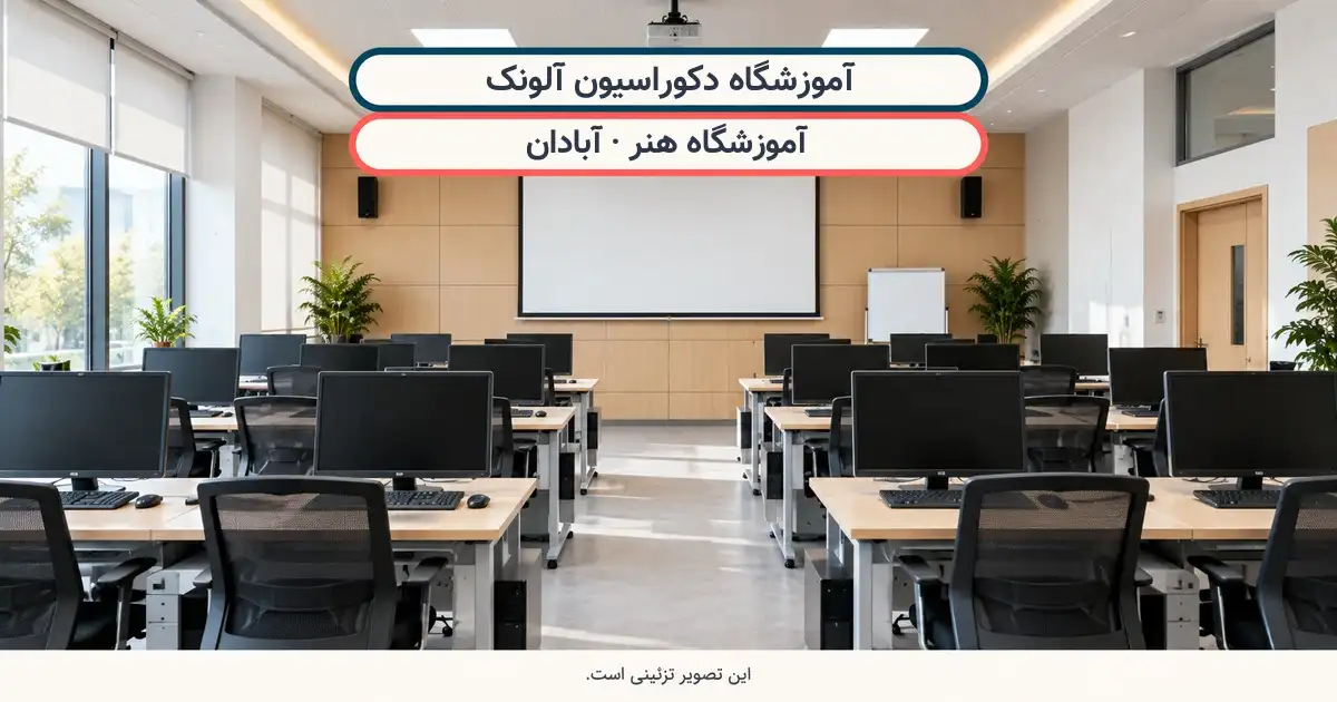 نمای تزئینی کلاس درس؛ آموزشگاه دکوراسیون آلونک، آموزشگاه هنر در آبادان
