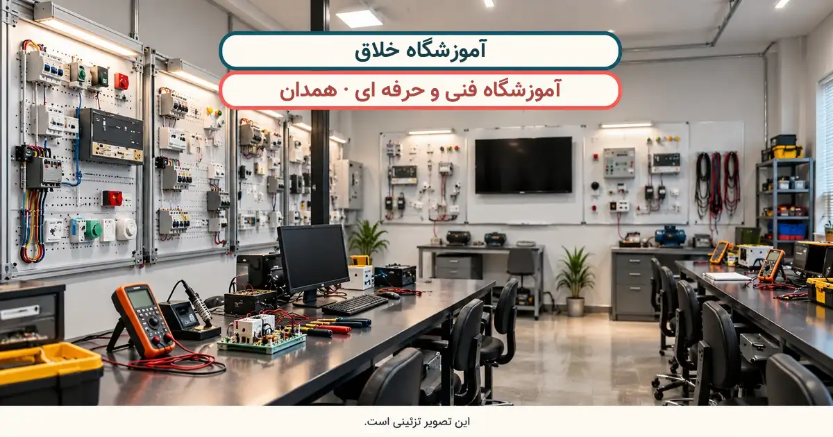 نمای تزئینی کلاس درس؛ آموزشگاه خلاق، آموزشگاه فنی و حرفه ای در همدان