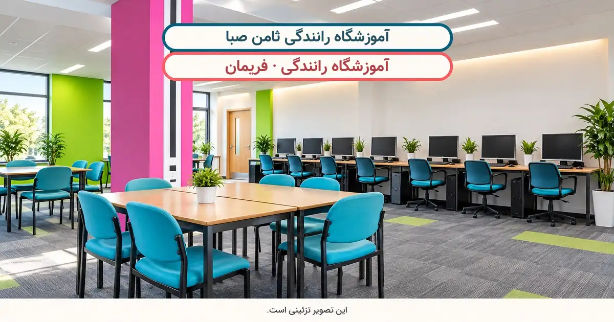 نمای تزئینی کلاس درس؛ آموزشگاه رانندگی ثامن صبا، آموزشگاه رانندگی در فریمان