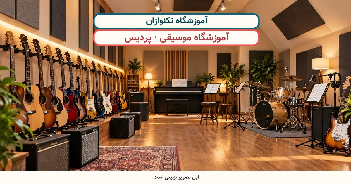 نمای تزئینی کلاس درس؛ آموزشگاه تکنوازان، آموزشگاه موسیقی در پردیس