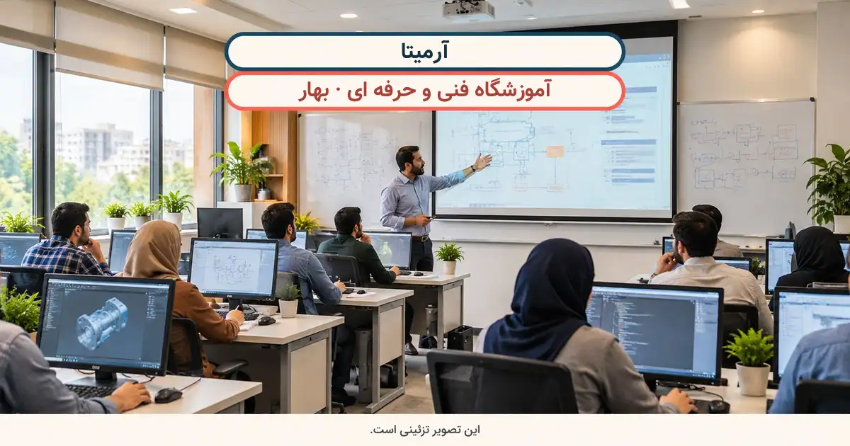 نمای تزئینی کلاس درس؛ آرمیتا، آموزشگاه فنی و حرفه ای در بهار