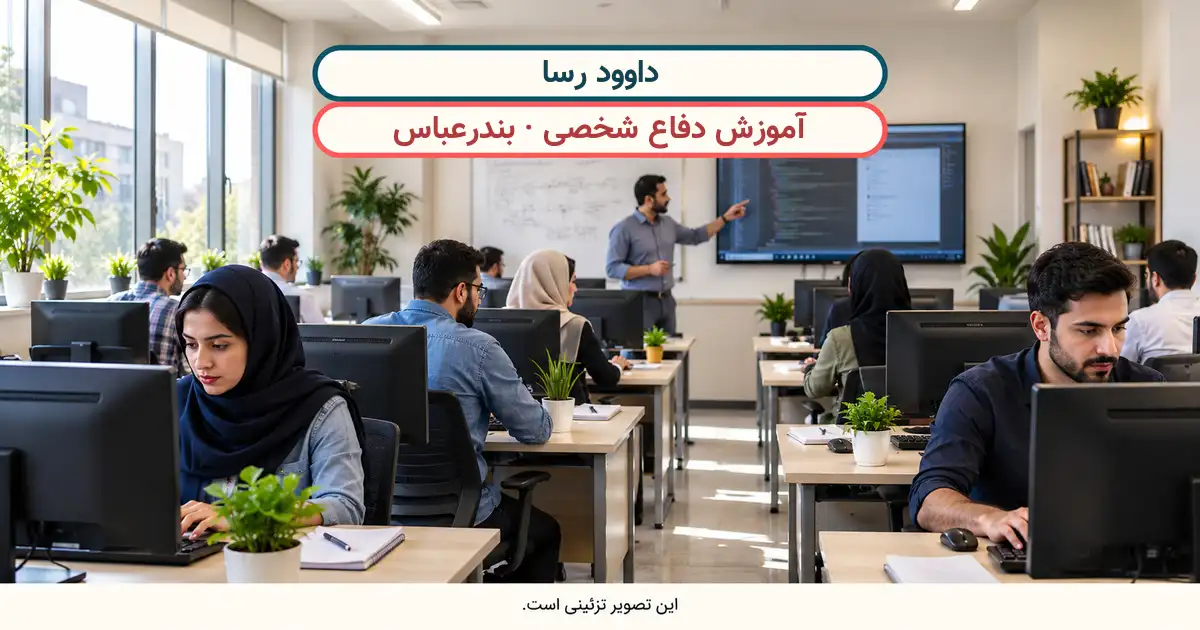 نمای تزئینی کلاس درس؛ داوود رسا، آموزش دفاع شخصی در بندرعباس