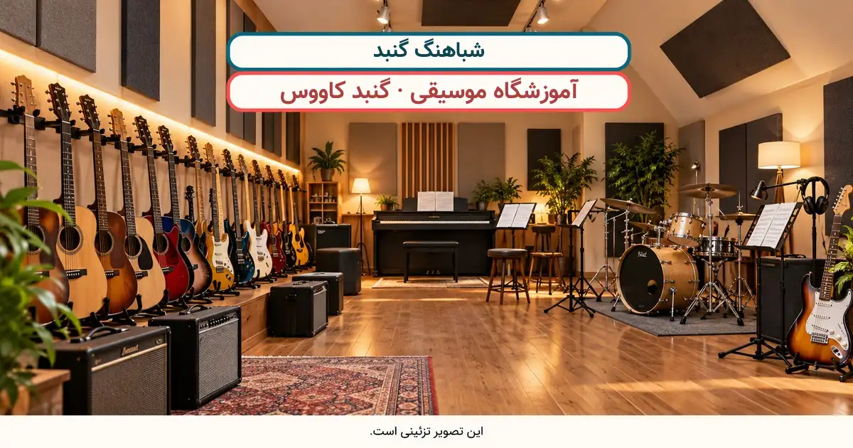 نمای تزئینی کلاس درس؛ شباهنگ گنبد، آموزشگاه موسیقی در گنبد کاووس