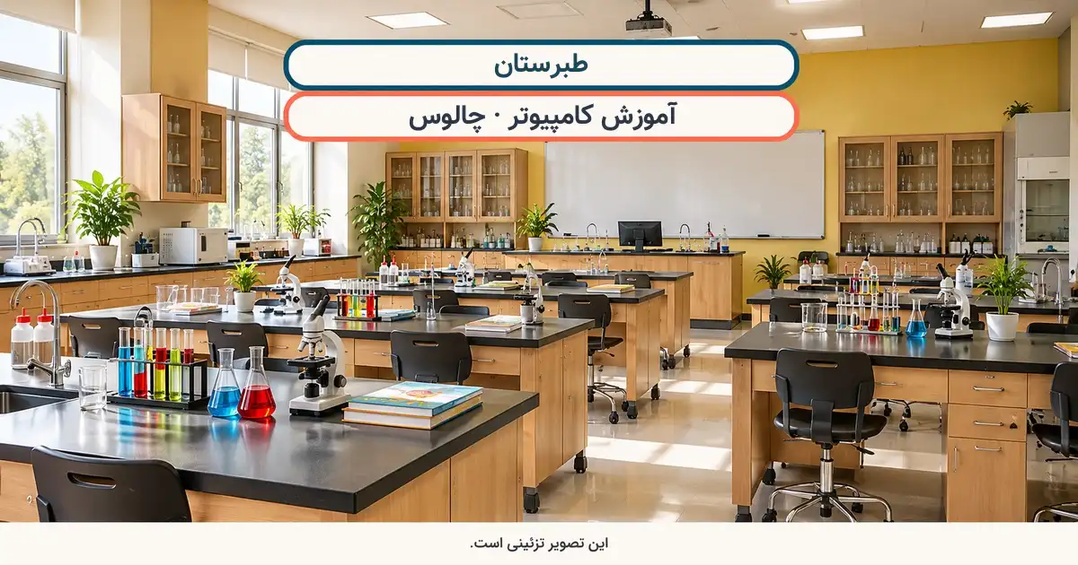 نمای تزئینی کلاس درس؛ طبرستان، آموزش کامپیوتر در چالوس