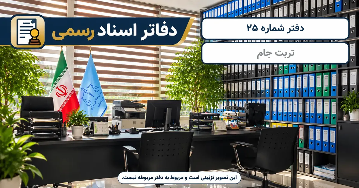 نمای دفتر اسناد رسمی شمارهٔ 25 تربت جام؛ تصویر تزئینی