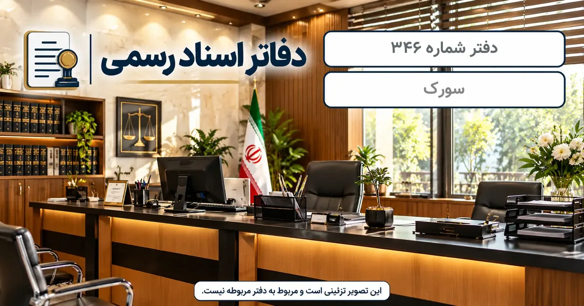 نمای دفتر اسناد رسمی شمارهٔ 346 سورک؛ تصویر تزئینی