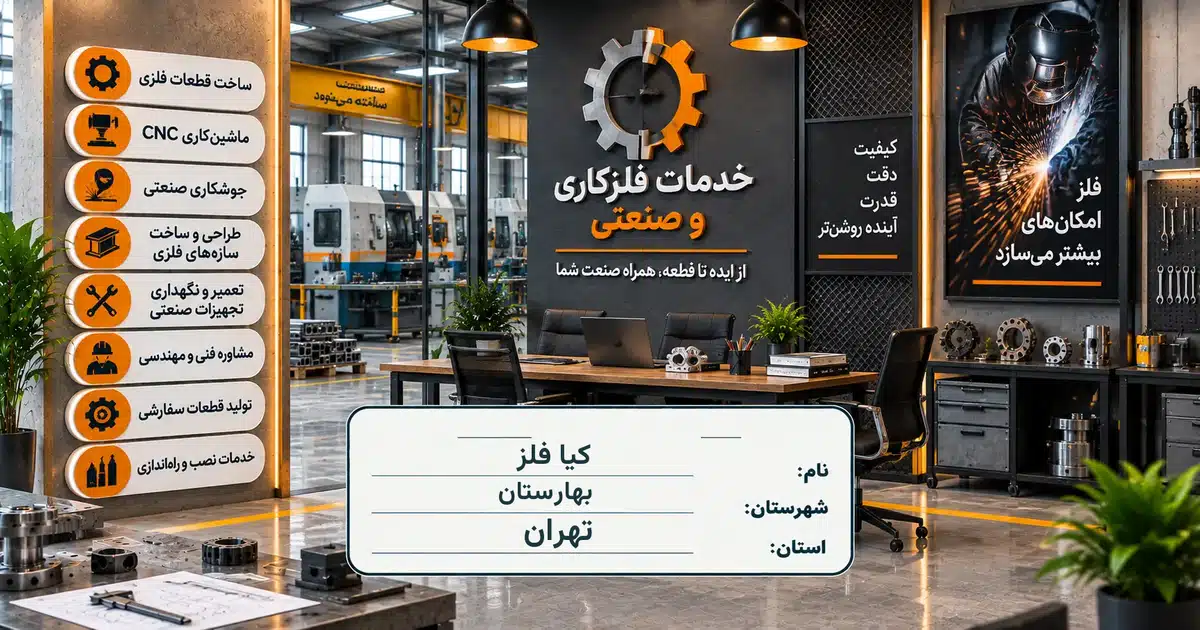 تصویر کسب‌وکار خدماتی خدمات فلزکاری و صنعتی کیا فلز در بهارستان