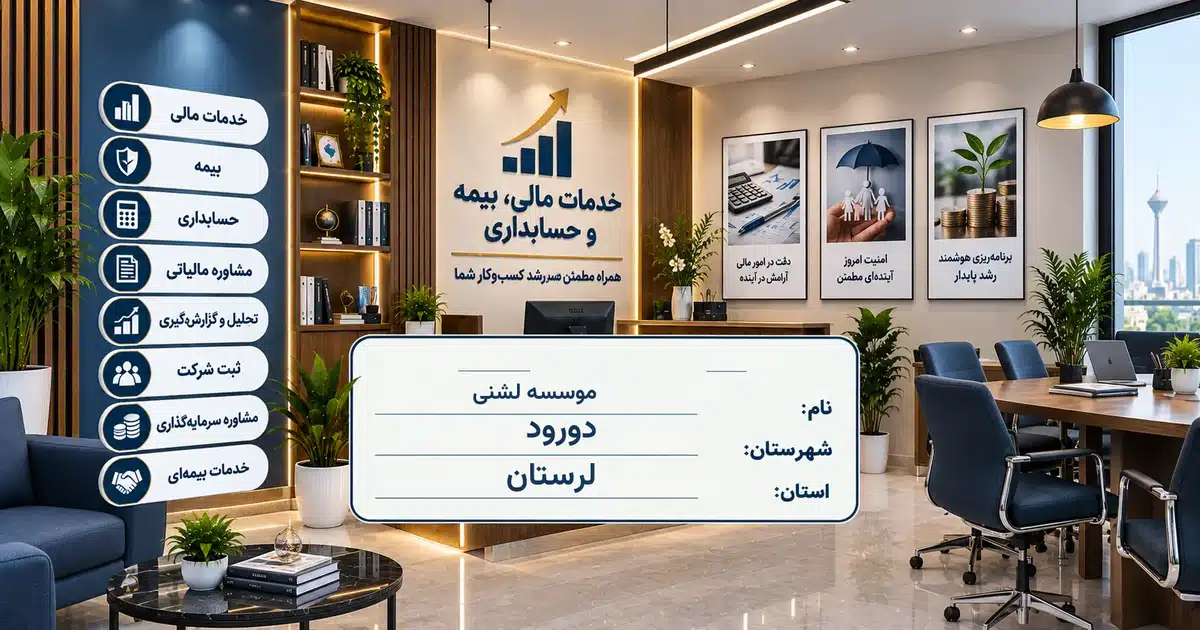تصویر کسب‌وکار خدماتی خدمات مالی، بیمه و حسابداری موسسه لشنی در دورود