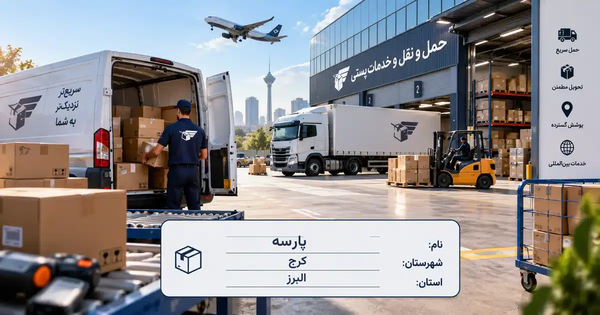تصویر کسب‌وکار خدماتی حمل و نقل و خدمات پستی پارسه در کرج