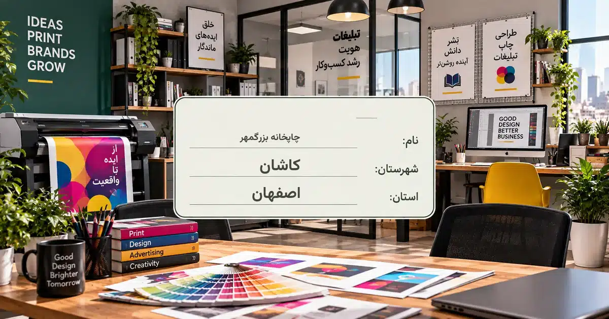 تصویر کسب‌وکار خدماتی چاپ، نشر و تبلیغات چاپخانه بزرگمهر در کاشان