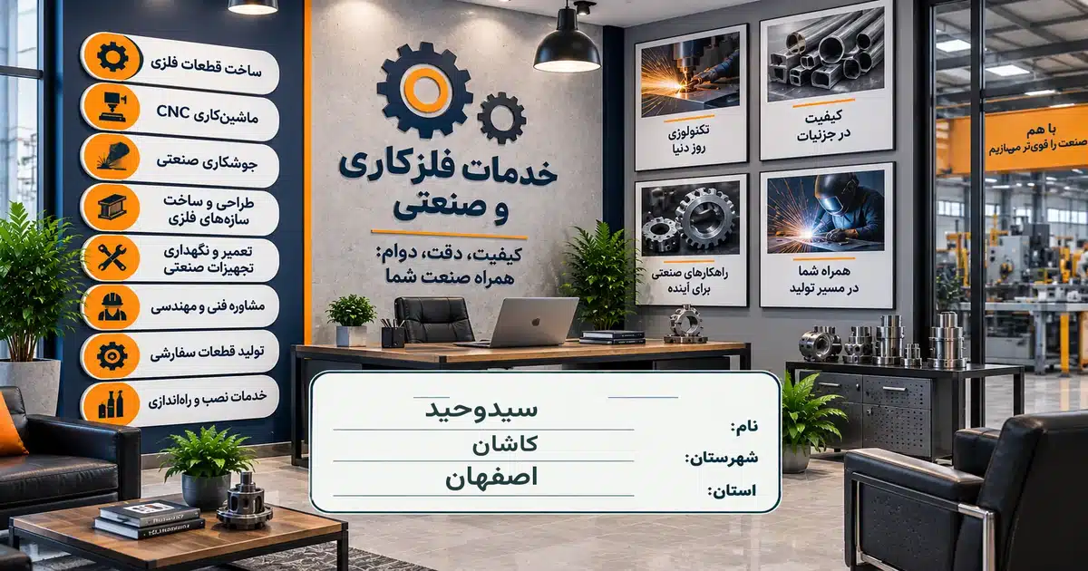 تصویر کسب‌وکار خدماتی خدمات فلزکاری و صنعتی سیدوحید در کاشان