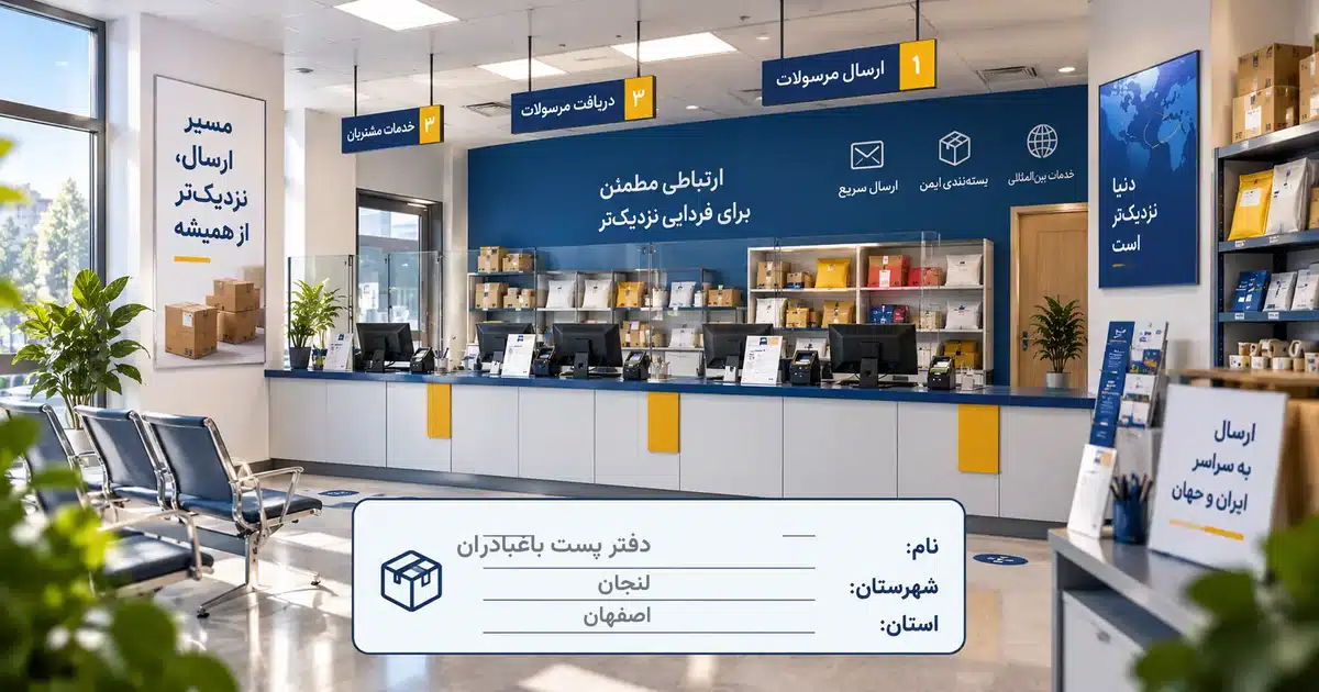 تصویر کسب‌وکار خدماتی حمل و نقل و خدمات پستی دفتر پست باغبادران در لنجان