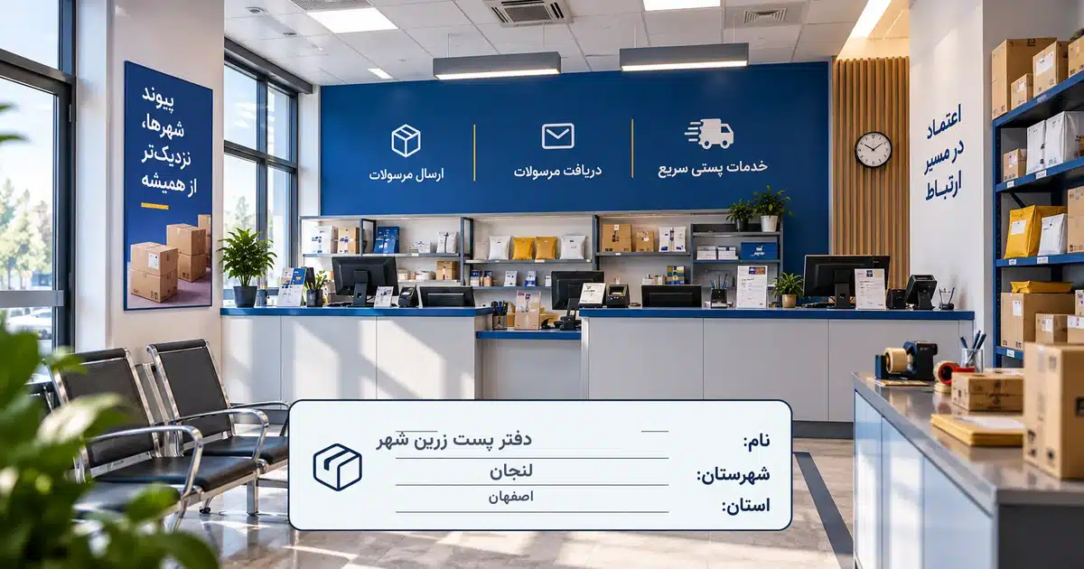 تصویر کسب‌وکار خدماتی حمل و نقل و خدمات پستی دفتر پست زرین شهر در لنجان