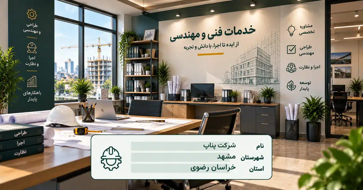 تصویر کسب‌وکار خدماتی خدمات فنی و مهندسی پناپ در مشهد
