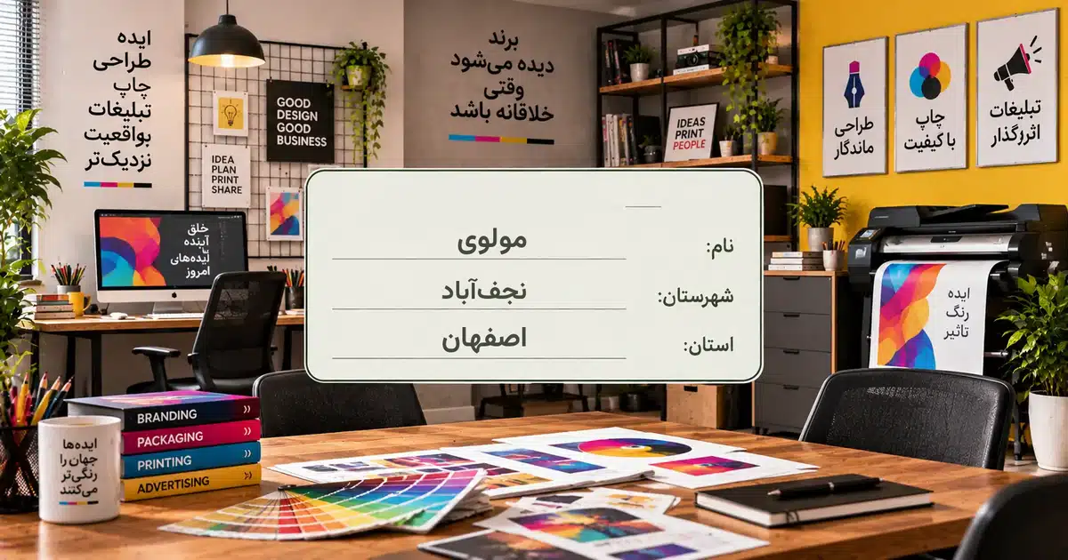 تصویر کسب‌وکار خدماتی چاپ، نشر و تبلیغات مولوی در نجف‌آباد