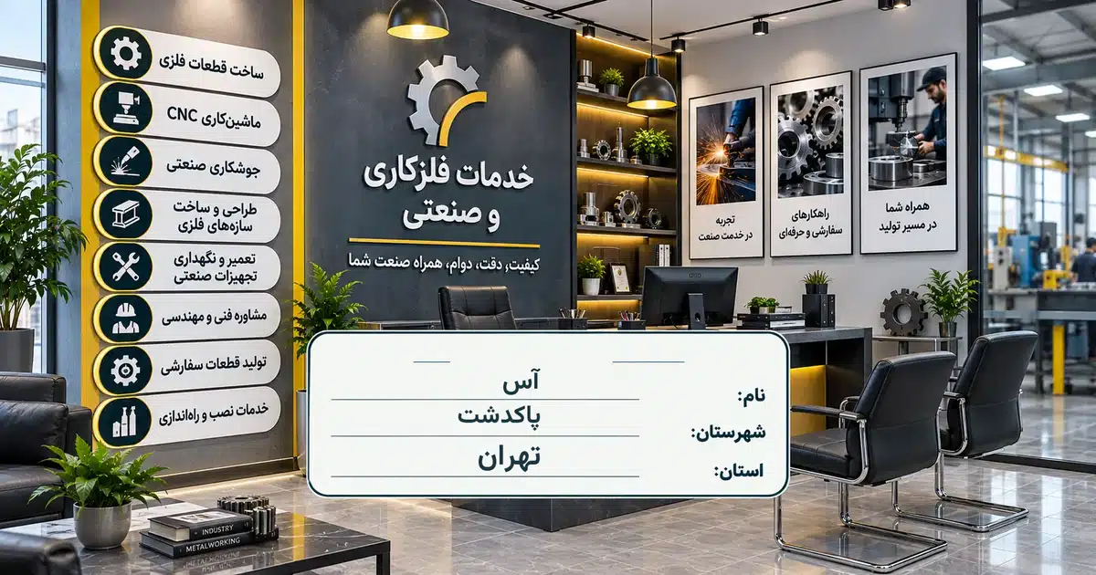 تصویر کسب‌وکار خدماتی خدمات فلزکاری و صنعتی آس در پاکدشت
