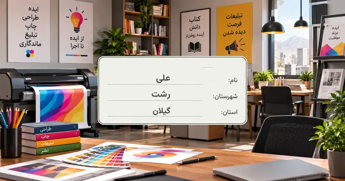تصویر کسب‌وکار خدماتی چاپ، نشر و تبلیغات علی در رشت