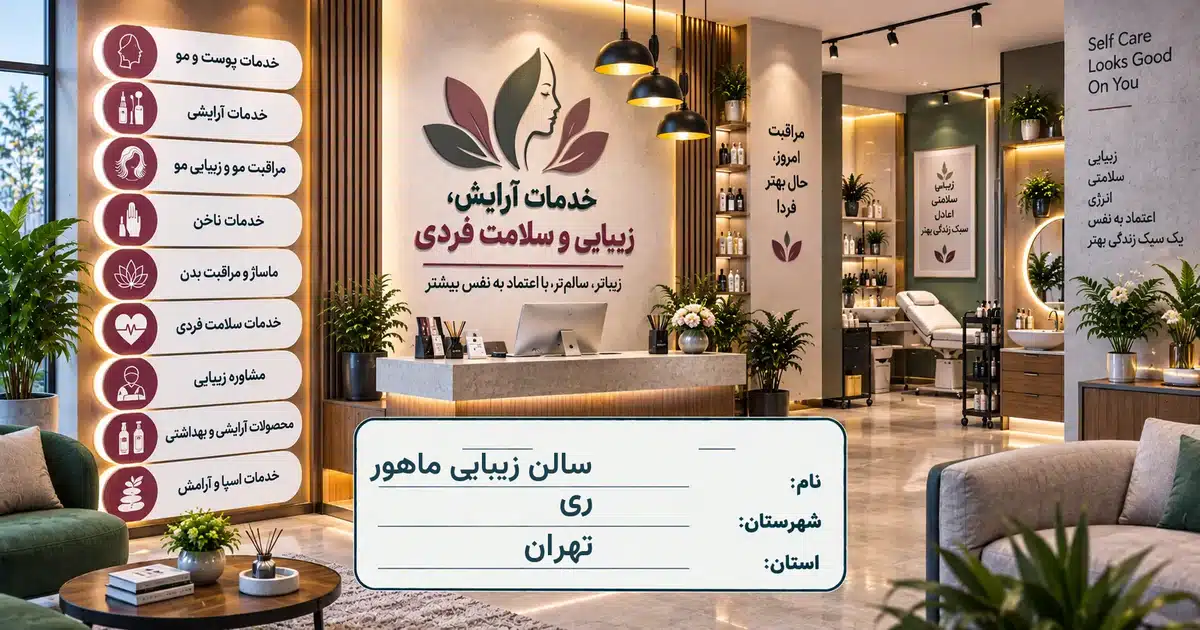 تصویر کسب‌وکار خدماتی آرایش، زیبایی و سلامت فردی سالن زیبایی ماهور در ری