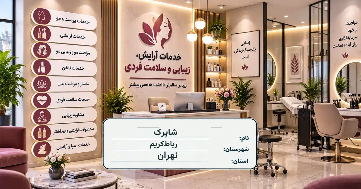 تصویر کسب‌وکار خدماتی آرایش، زیبایی و سلامت فردی شاپرک در رباط‌کریم