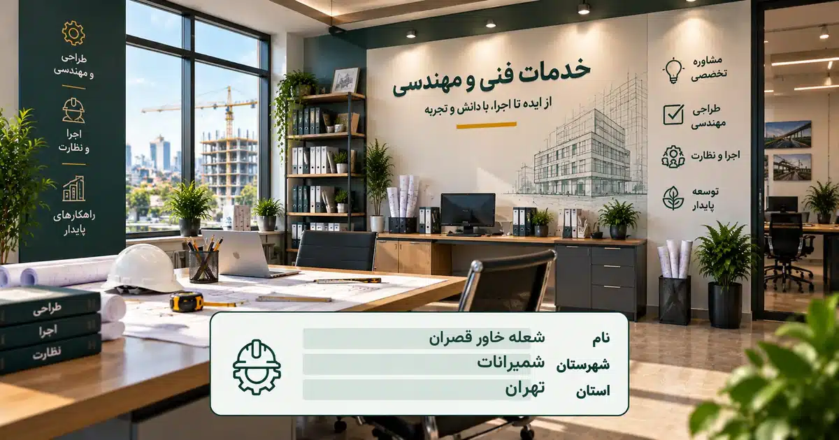 تصویر کسب‌وکار خدماتی خدمات فنی و مهندسی شعله خاور قصران در شمیرانات