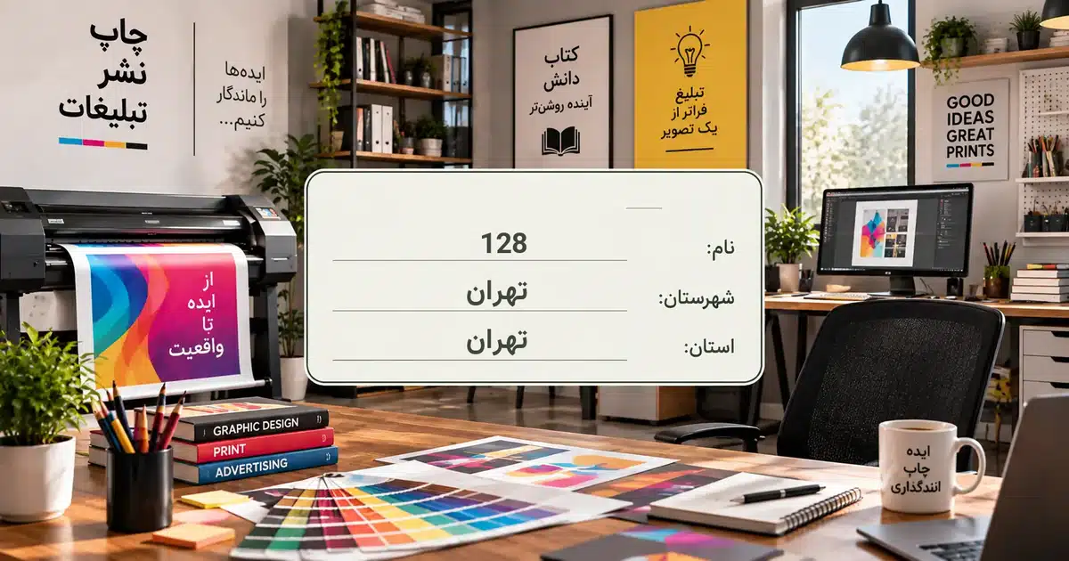 تصویر کسب‌وکار خدماتی چاپ، نشر و تبلیغات 128 در تهران