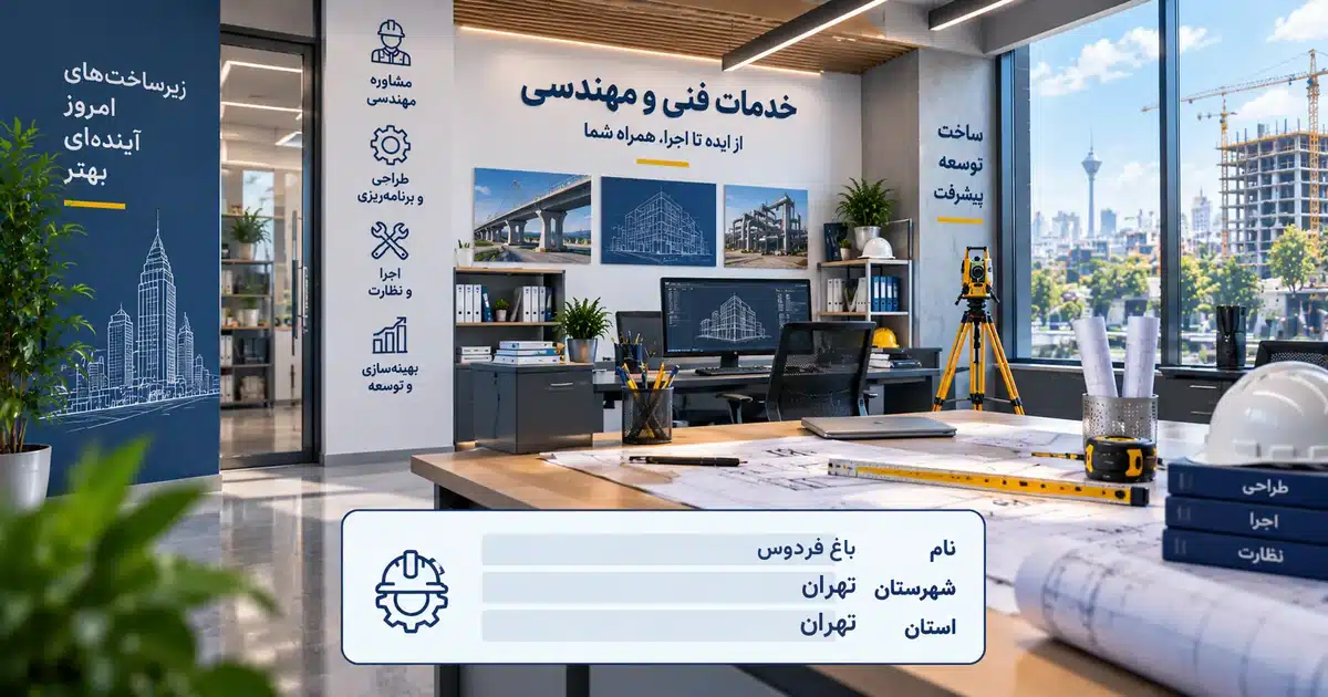 تصویر کسب‌وکار خدماتی خدمات فنی و مهندسی باغ فردوس در تهران