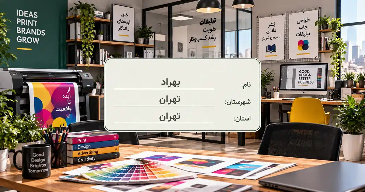 تصویر کسب‌وکار خدماتی چاپ، نشر و تبلیغات بهراد در تهران