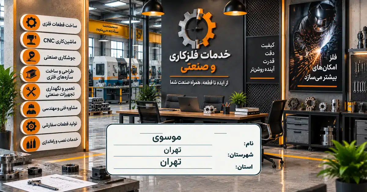 تصویر کسب‌وکار خدماتی خدمات فلزکاری و صنعتی موسوی در تهران