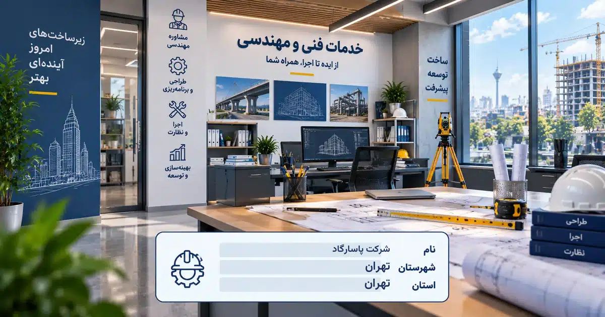 تصویر کسب‌وکار خدماتی خدمات فنی و مهندسی پاسارگاد در تهران