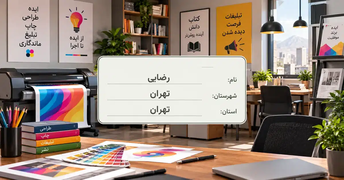 تصویر کسب‌وکار خدماتی چاپ، نشر و تبلیغات رضایی در تهران