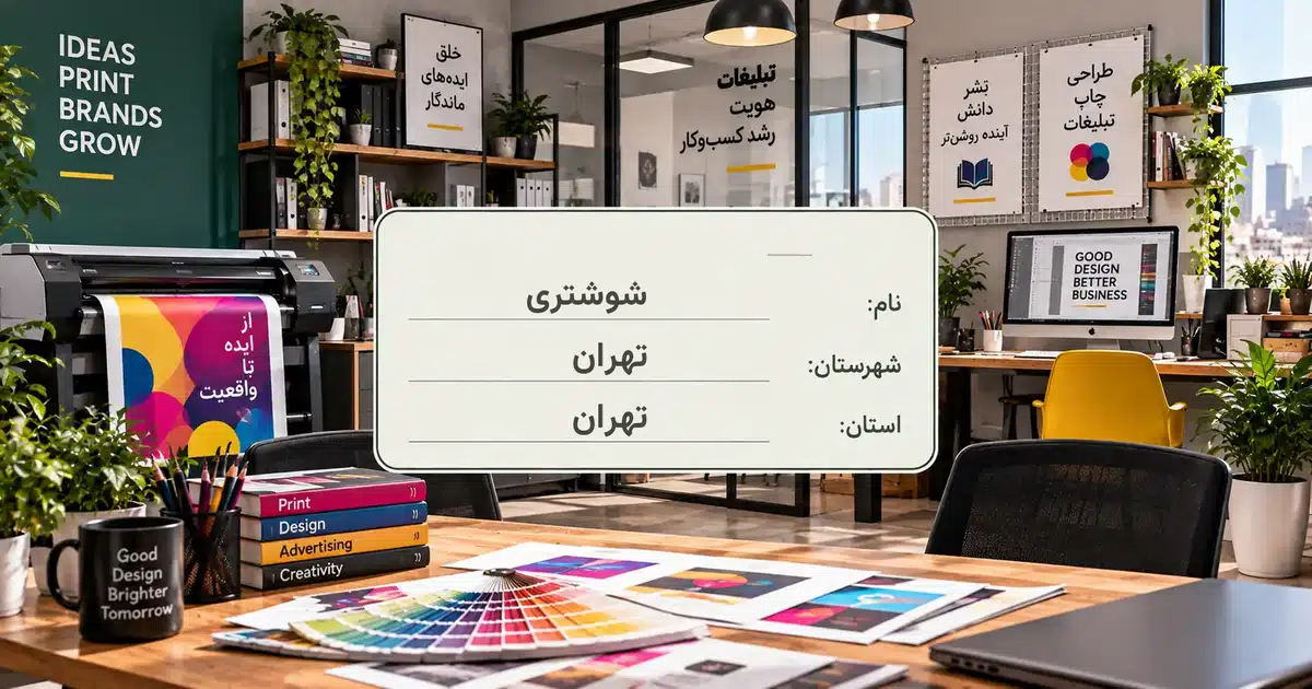 تصویر کسب‌وکار خدماتی چاپ، نشر و تبلیغات شوشتری در تهران