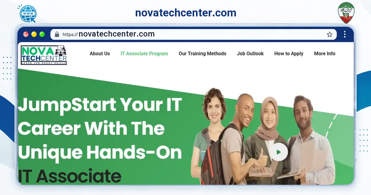صفحه‌ی اصلی سایت novatechcenter.com به نشانی novatechcenter.com