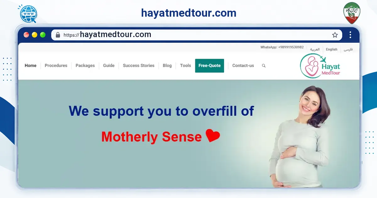 صفحه‌ی اصلی سایت hayatmedtour.com به نشانی hayatmedtour.com
