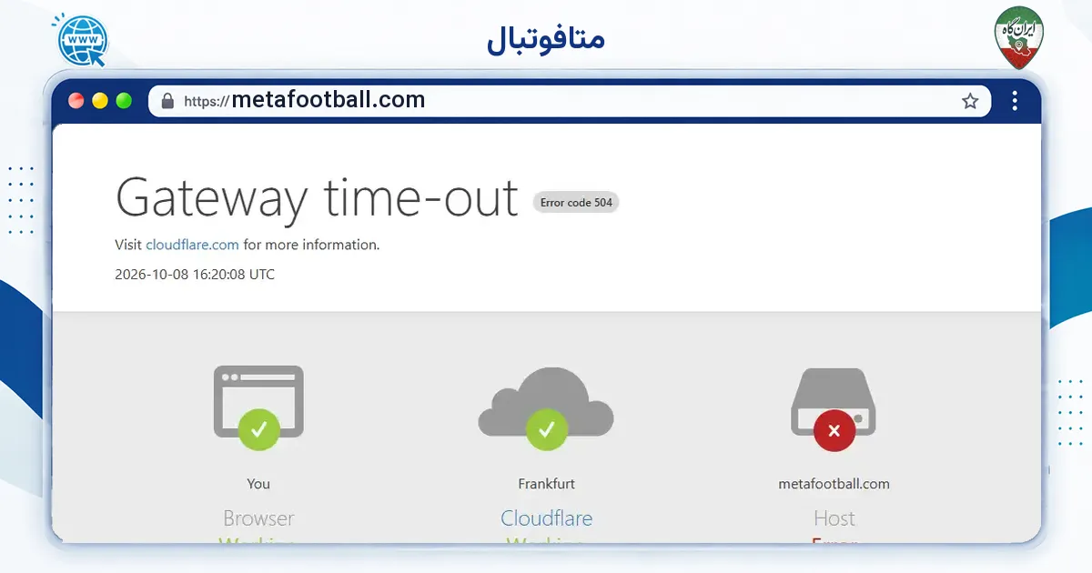 صفحه‌ی اصلی سایت متافوتبال به نشانی metafootball.com