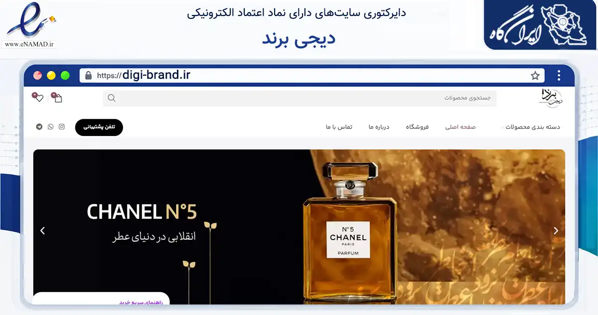 صفحه اصلی سایت دیجی برند به نشانی digi-brand.ir که در زمینه سلامت، درمان و پزشکی با مرکزیت اصفهان فعالیت دارد.