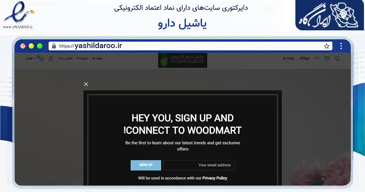 صفحه اصلی سایت یاشیل دارو به نشانی yashildaroo.ir که در زمینه سلامت، درمان و پزشکی با مرکزیت تبریز فعالیت دارد.