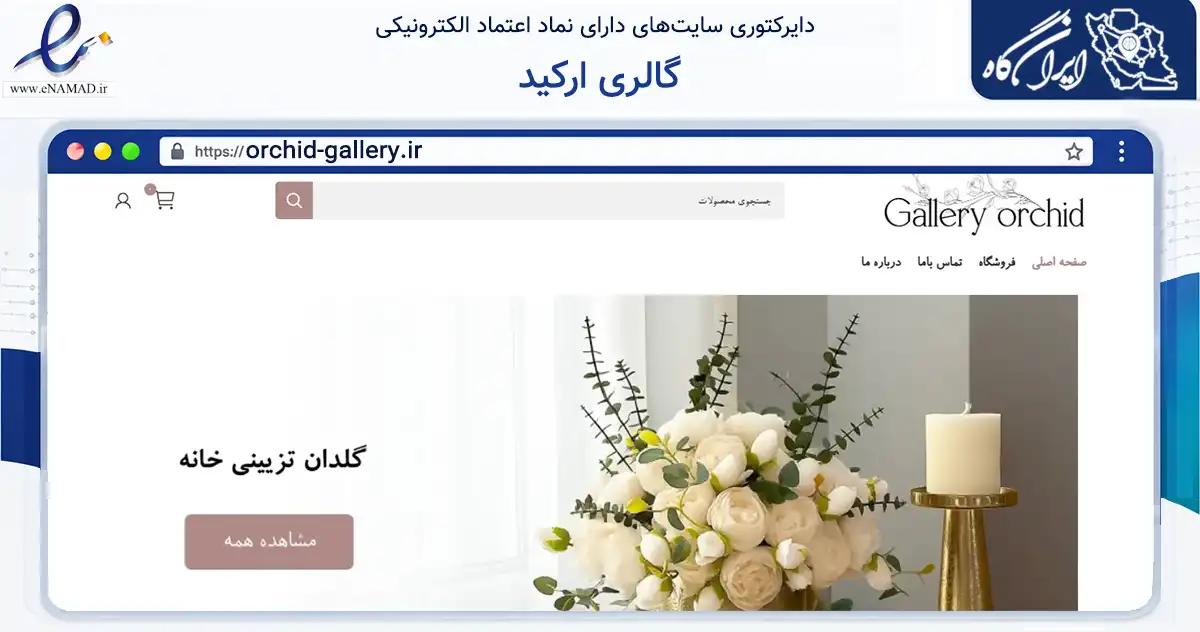 صفحه اصلی سایت گالری ارکید به نشانی orchid-gallery.ir که در زمینه آموزش، فرهنگ و پژوهش با مرکزیت خمیر فعالیت دارد.