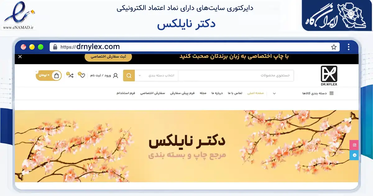 صفحه اصلی سایت دکتر نایلکس به نشانی drnylex.com که در زمینه سایر خدمات و فعالیت‌ها با مرکزیت تهران فعالیت دارد.