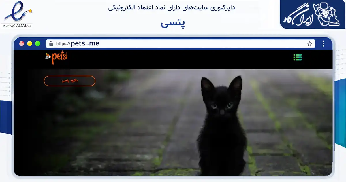 صفحه اصلی سایت پتسی به نشانی petsi.me که در زمینه سایر خدمات و فعالیت‌ها با مرکزیت تهران فعالیت دارد.