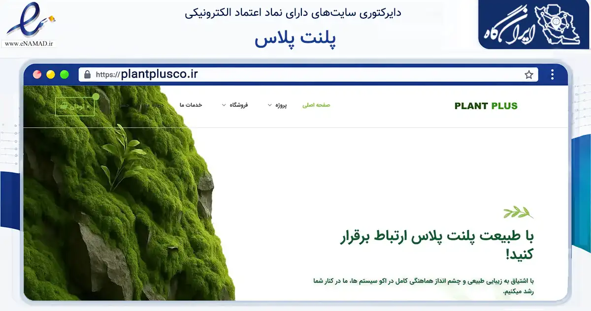 صفحه اصلی سایت پلنت پلاس به نشانی plantplusco.ir که در زمینه خدمات عمومی، شخصی و تعمیرات با مرکزیت تهران فعالیت دارد.