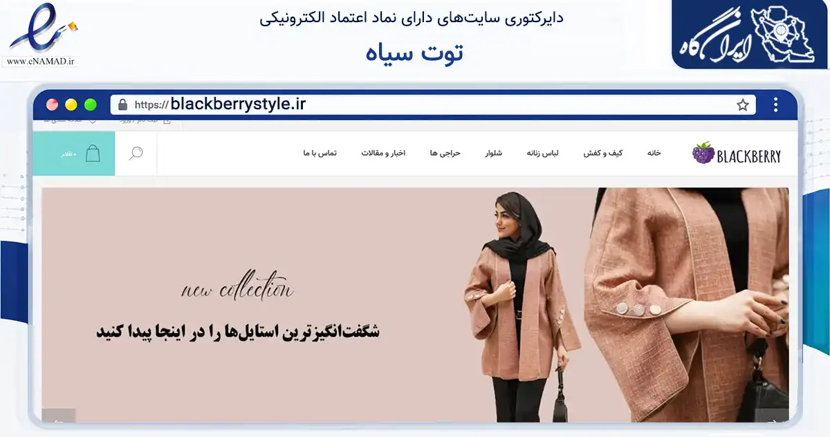 صفحه اصلی سایت توت سیاه به نشانی blackberrystyle.ir که در زمینه تجارت، بازرگانی و تبلیغات با مرکزیت رشت فعالیت دارد.