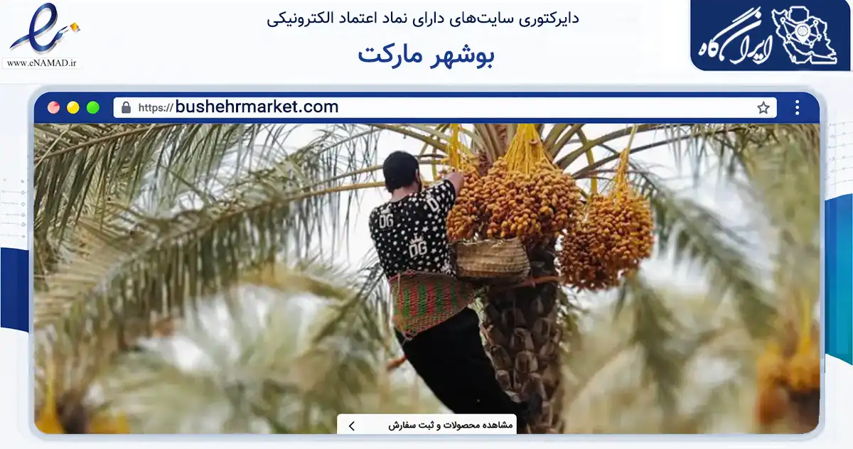 صفحه اصلی سایت بوشهر مارکت به نشانی bushehrmarket.com که در زمینه تجارت، بازرگانی و تبلیغات با مرکزیت دشتستان فعالیت دارد.