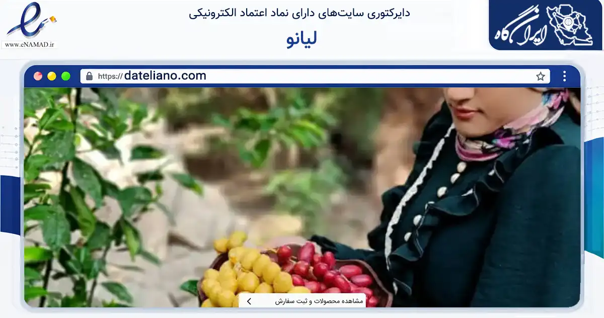 صفحه اصلی سایت لیانو به نشانی dateliano.com که در زمینه تجارت، بازرگانی و تبلیغات با مرکزیت دشتستان فعالیت دارد.