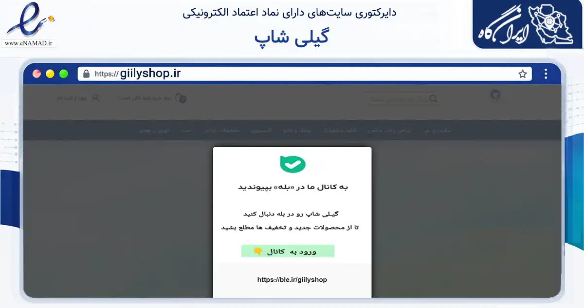 صفحه اصلی سایت گیلی شاپ به نشانی giilyshop.ir که در زمینه تجارت، بازرگانی و تبلیغات با مرکزیت رشت فعالیت دارد.